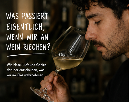 Weinglas von oben – Aromen steigen auf